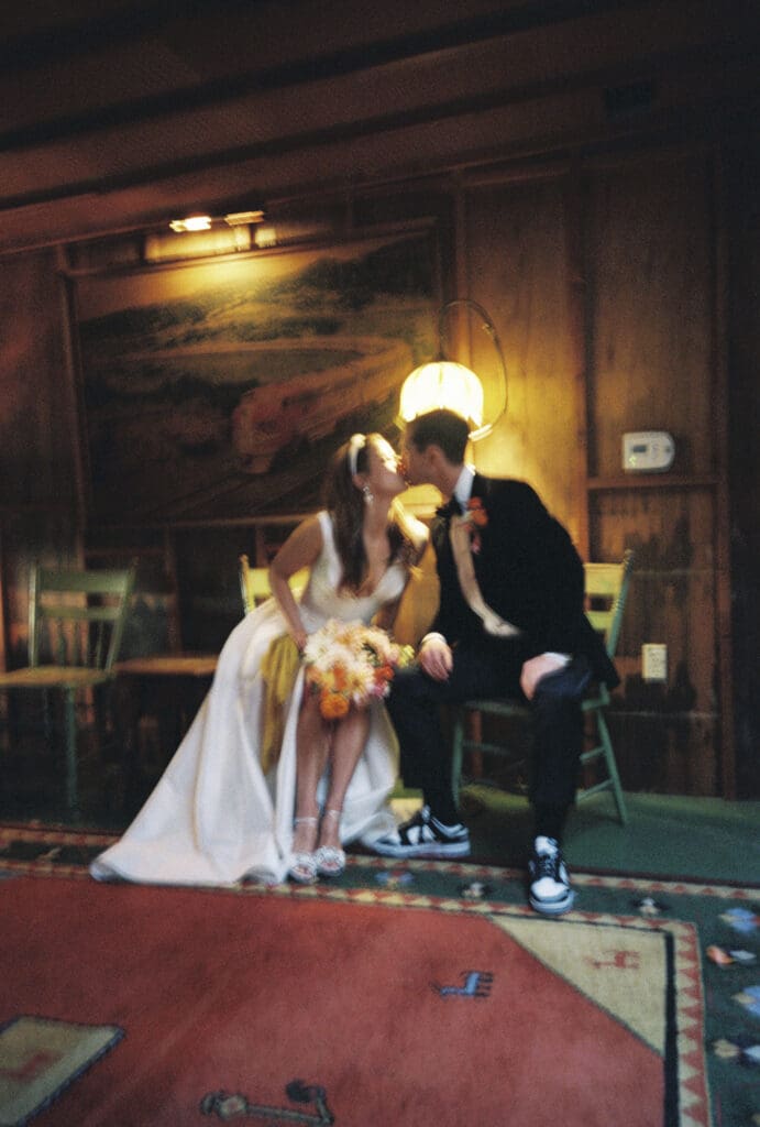 Wedding film photography from Julianne & Patrick's wedding at the Smogshoppe in Los Angeles, CA.